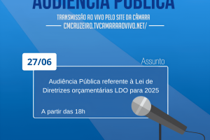 Audiência Pública - 27/06/2024 - Referente à Lei de Diretrizes orçamentárias LDO para 2025