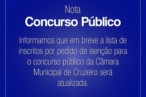 Atualização sobre os pedidos de isenção para o Concurso Público